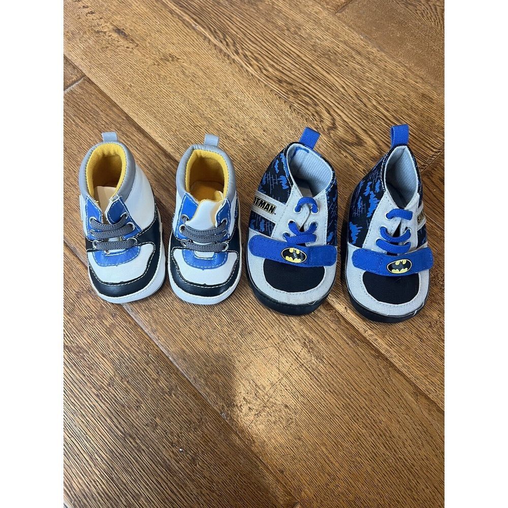 DC Comics Marvel Batman Infant Baby Soft Shoes Size 0-13 Months Softshell Shoes
